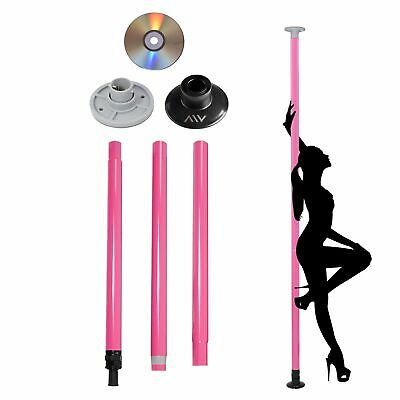 Dance Pole Full Kit Portable Stripper Exercise Fitness Club Party Pink