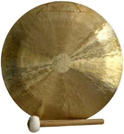 22” Wind Gong - Includes Padded Gong Mallet & Hanging String Wind Gong...